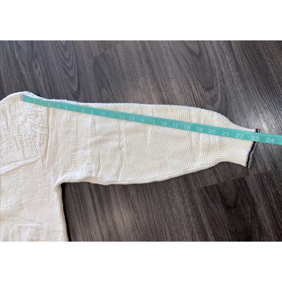 Vintage Pinnacle MEDIUM Men’s Golf Sweater Beige Crewneck Cotton - Picture 5 of 11